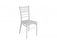 Białe krzesło klasyczne sztaplowane włokno szklane polipropylen CHIAVA