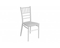Białe krzesło klasyczne sztaplowane włokno szklane polipropylen CHIAVA
