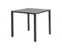 Ciemnoszary stalowy stolik kwadratowy ogrodowy 70x70 ISEO
