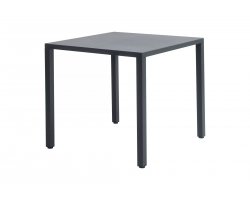 Ciemnoszary stalowy stolik kwadratowy ogrodowy 70x70 ISEO