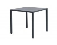 Ciemnoszary stalowy stolik kwadratowy ogrodowy 80x80 ISEO
