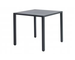 Ciemnoszary stalowy stolik kwadratowy ogrodowy 80x80 ISEO