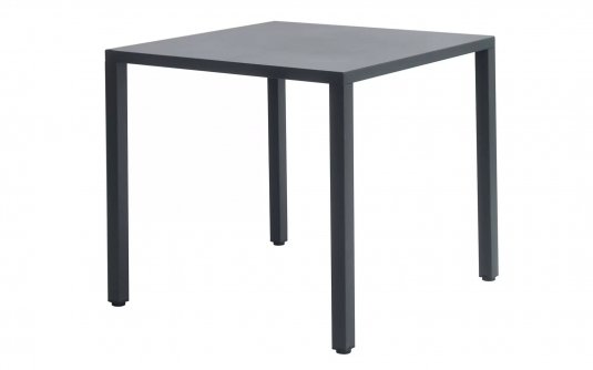 Ciemnoszary stalowy stolik kwadratowy ogrodowy 80x80 ISEO