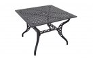 Kwadratowy stół ogrodowy z odlewanego aluminium w kolorze czarnym TRAFALGAR