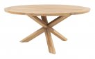 Okrągły stół ogrodowy podstawa krzyżowa teakowa / blat teak średnica 160 cm PRADO 4SO