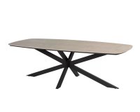 Stół jadalniany na taras PRADO 4SO ceramiczny blat podstawa krzyżowa grafitowa
