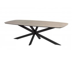 Stół jadalniany na taras PRADO 4SO ceramiczny blat podstawa krzyżowa grafitowa