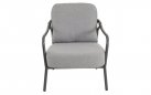 Fotel ogrodowy DURBAN Lesli Living — aluminium, lina ciemnoszara, poduszka olefin