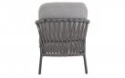 Fotel ogrodowy DURBAN Lesli Living — aluminium, lina ciemnoszara, poduszka olefin