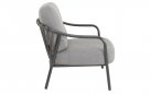 Fotel ogrodowy DURBAN Lesli Living — aluminium, lina ciemnoszara, poduszka olefin