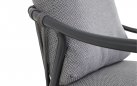 Fotel ogrodowy DURBAN Lesli Living — aluminium, lina ciemnoszara, poduszka olefin