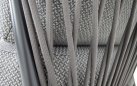 Fotel ogrodowy DURBAN Lesli Living — aluminium, lina ciemnoszara, poduszka olefin