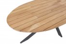 Owalny stół ogrodowy 240x115 nogi alu antracyt blat teak PRADO 4SO