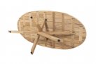 Owalny stół ogrodowy 240x115 teak PRADO 4SO