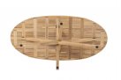 Owalny stół ogrodowy 240x115 teak PRADO 4SO