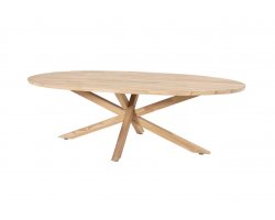 Owalny stół ogrodowy 240x115 teak PRADO 4SO