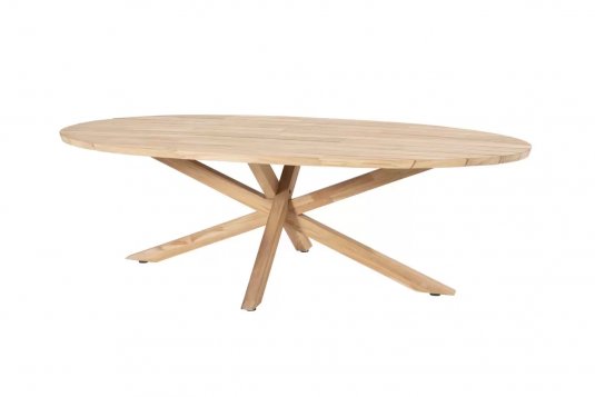 Owalny stół ogrodowy 240x115 teak PRADO 4SO