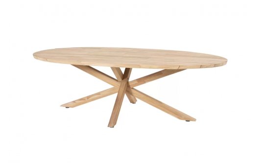 Owalny stół ogrodowy 240x115 teak PRADO 4SO