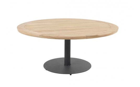 Okrągły stół 160 cm na jednej nodze alu antracyt blat teak SABA 4SO Okrągły stół 160 cm na jednej nodze alu antracyt blat teak SABA 4SO