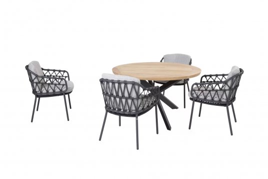 Meble stołowe dla 4 osób stół PRADO krzesła CALPI 4SO