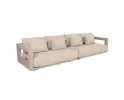 Szeroka sofa aluminiowa beżowa METROPOLITAN 5SO