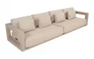 Szeroka sofa aluminiowa beżowa METROPOLITAN 5SO