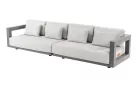 Szeroka sofa aluminiowa grafitowa METROPOLITAN 5SO