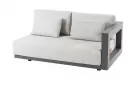 Szeroka sofa aluminiowa grafitowa METROPOLITAN 5SO