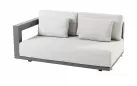 Szeroka sofa aluminiowa grafitowa METROPOLITAN 5SO