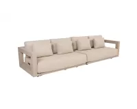Szeroka sofa aluminiowa beżowa METROPOLITAN 5SO