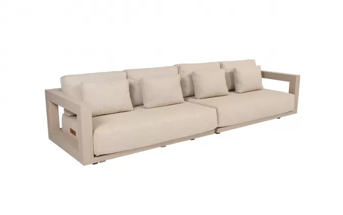 Szeroka sofa aluminiowa beżowa METROPOLITAN 5SO