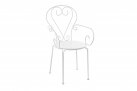 Białe krzeslo metalowe sztaplowane styl retro ETIENNE Bizzotto