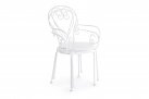 Białe krzeslo metalowe sztaplowane styl retro ETIENNE Bizzotto