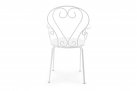 Białe krzeslo metalowe sztaplowane styl retro ETIENNE Bizzotto