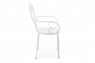 Białe krzeslo metalowe sztaplowane styl retro ETIENNE Bizzotto