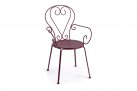 Bordowe krzeslo metalowe sztaplowane styl retro ETIENNE Bizzotto
