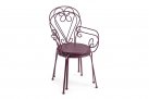 Bordowe krzeslo metalowe sztaplowane styl retro ETIENNE Bizzotto