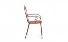 Ceglany kolor krzeslo metalowe sztaplowane styl retro ETIENNE Bizzotto