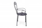 Grafitowe krzeslo metalowe sztaplowane styl retro ETIENNE Bizzotto