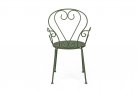 Oliwkowe krzeslo metalowe sztaplowane styl retro ETIENNE Bizzotto