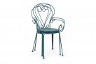 Zieleń morska krzeslo metalowe sztaplowane styl retro ETIENNE Bizzotto