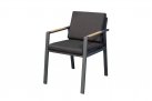 Czarne krzesło ogrodowe z poduszkami NOFI Higold