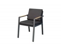 Czarne krzesło ogrodowe z poduszkami NOFI Higold