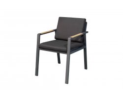 Czarne krzesło ogrodowe z poduszkami NOFI Higold