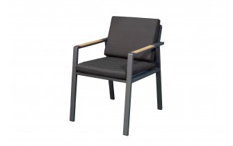 Czarne krzesło ogrodowe z poduszkami NOFI Higold