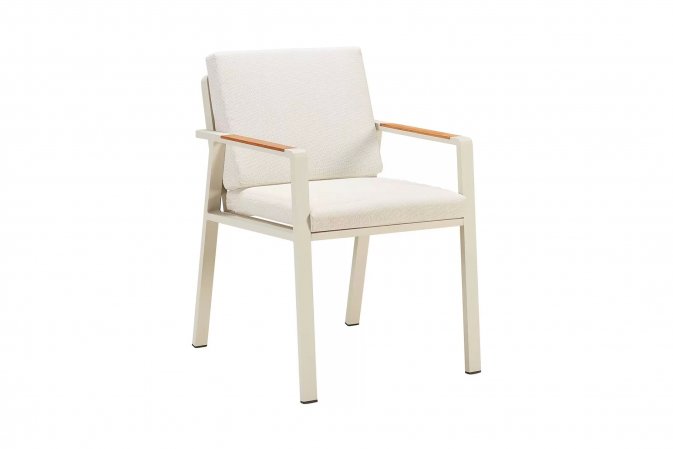 Beżowe krzesło ogrodowe z poduszkami NOFI Higold