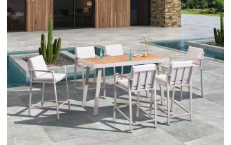 Komplet barowy dla 6 osób beżowy NOFI Higold