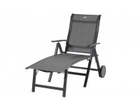 Półleżak ogrodowy aluminiowy z wysokim siedziskiem grafitowy ALICE Hartman