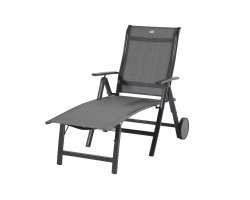 Półleżak ogrodowy aluminiowy z wysokim siedziskiem grafitowy ALICE Hartman