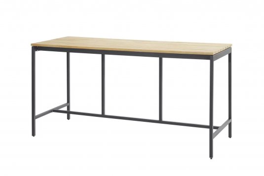 Stół barowy 200x85 podstawa grafit/blat teak TAVERNE 4SO